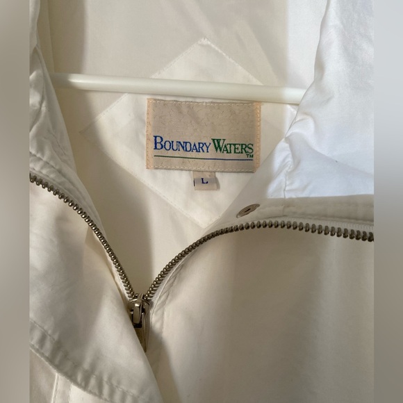 NWT Rare Vintage Boundary Waters Woman’s White 90’s style drawstring Jacket Lrg - Picture 4 of 13